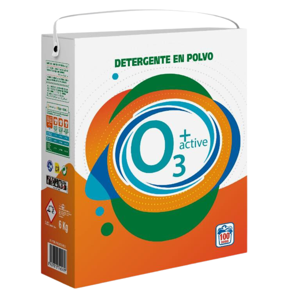 Maleta detergente polvo O3+ Active Green 100 Lavados