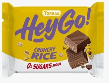 Hey Go- Choco leche sin azúcar con arroz 60g