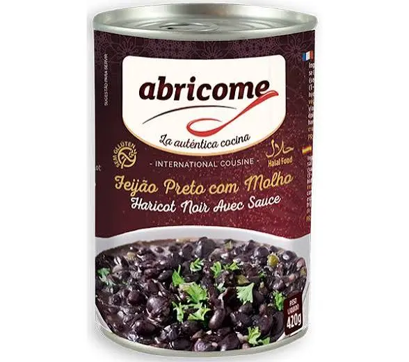 Lata halal frijoles en salsa